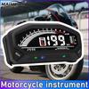 QC Universal Digital Motorcycle Speedometer Tachometer Gauge Digital 12V Odometer Fuel Meter LED Indicator Instrument Speed