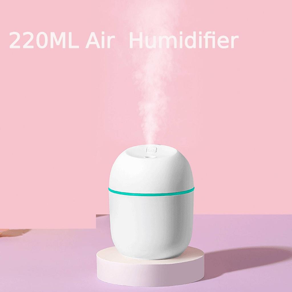 220ml USB Humidifier Atomizer Aroma Oil Diffuser Mute Air Humidifier with Night Lamp for Car Bedroom Cool Mist Sprayer