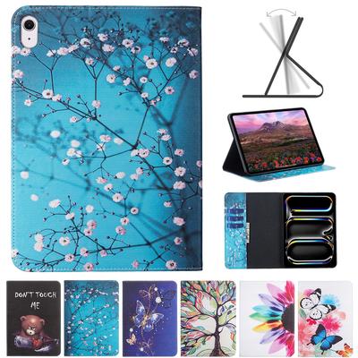 Painted-on Leather Case For Apple iPad Pro 11inch iPad Air 13inch (2024) PU Leather Shockproof Cover Tablet Cases