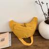Korean version of high-value fashion solid color dumpling bag spring new simple shoulder bag casual nylon messenger bag
