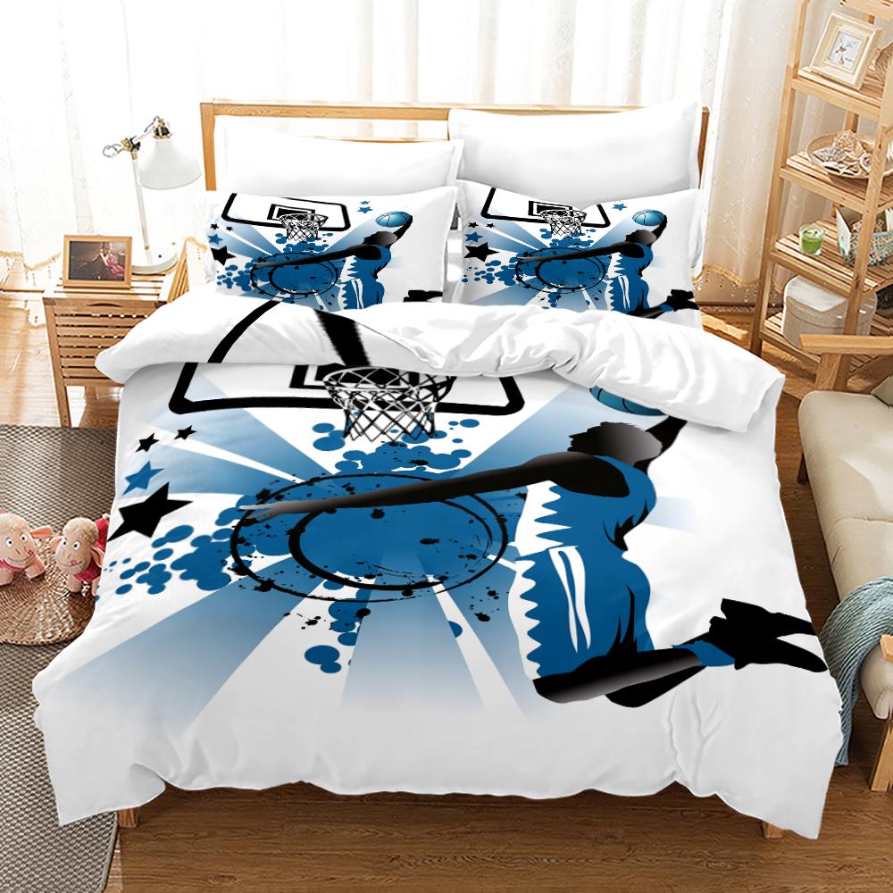 Basketball Bedding Set Single Twin Full Queen King Size Sports Bed Set Aldult Kid Bedroom Duvetcover Sets 3D Print 011