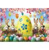 Spring Easter Natural Scenery Grassland Rabbit Theme Banner Backdrop, Children's Birthday Party Decoration Photography Backdrop