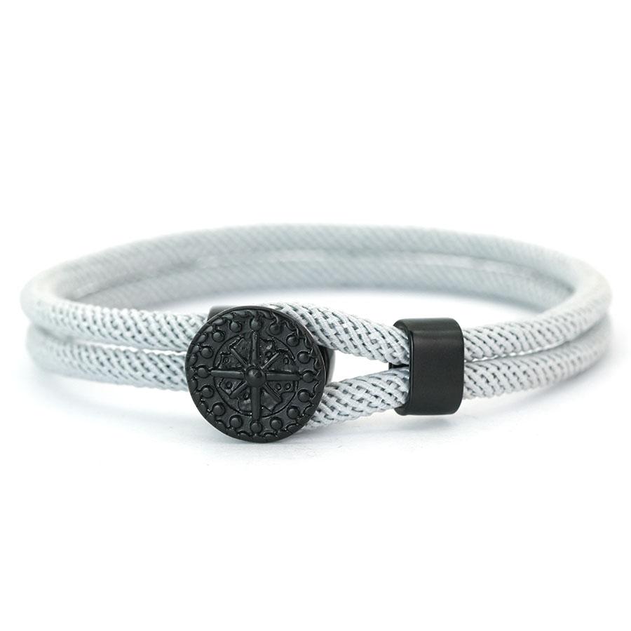 Bracciale Bussola da Uomo Unico 6 Colori Disponibili Catena a Cordino Bracciale Wrap Bangle Hiphop Cool Accessori per Mano da Equitazione Pulseras Rojas