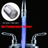 3-Color Temperature Sensitive LED Water Faucet Light, Color Changing Water Stream Faucet Tap For Bathroom