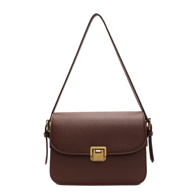Spring and Summer New Textured Women's Bags Women's Trendy Versatile Simple Messenger Bags Retro Foreign Messenger Small Square Bags