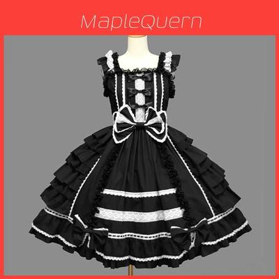Love Angel Cosplay Costume Chiffon Dress Lolita Gothic Princess Maid Outfit