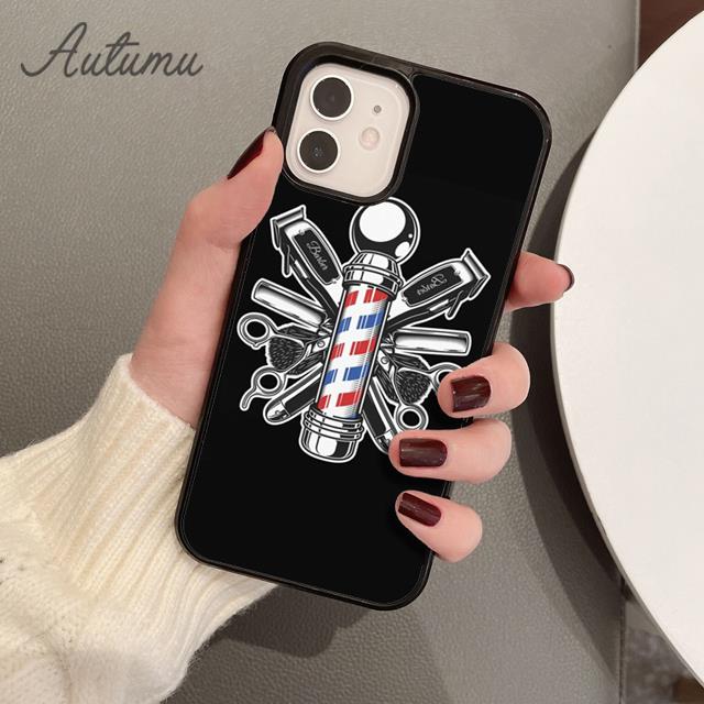 

Barber Pole Scissor Phone Case for iPhone 17 Air 15 16 16e 11 12 13 14 Pro Max Plus coque Fundas Shell iPhone 13