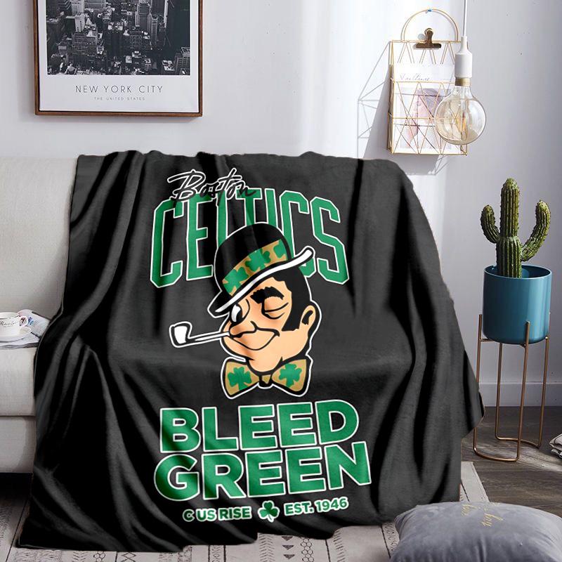 Boston-Celtics Logo Blanket Lightweight Flannel Bedding Blanket Perfect for Travel, Camping, Living Rooms, Offices, Sofas, Fan Christmas gift