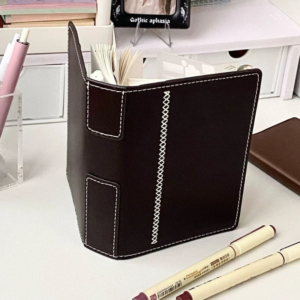 A7 Brown Leather Notebooks Kawaii Hand Ledgers 2025 Pocket Books