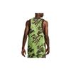 Nike All Over Print Logo Round Neck Basketball Quick Dry Sleeveless Vest Men Tops Yellow Green DX0257-227
