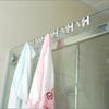 Space Aluminum Metal Shower Glass Door Hook Free Hole Towel Rack Hanger