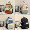 Nylon School Backpack For Teens With Design And Letter Print For Casual Use