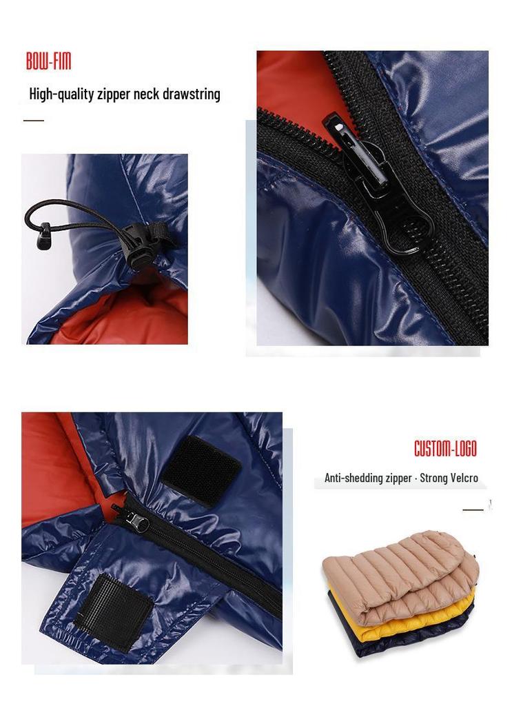 SKY ICE Adult Mummy Down Sleeping Bag - Winter Goose Down for Cold Weather Camping