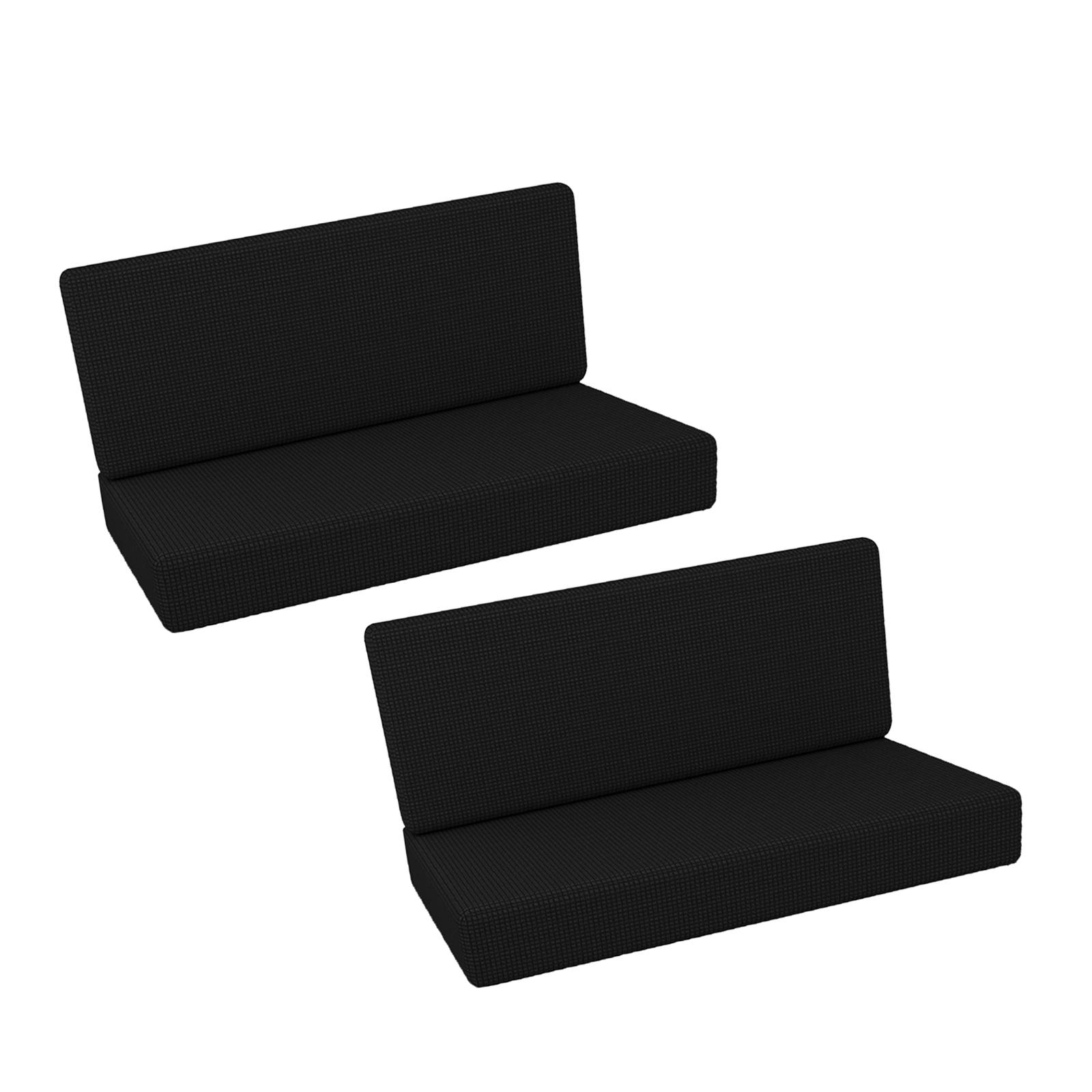 

RV Dinette Cushion Covers for Travel Trailer Couch Easy Fitted Stretchable чорний