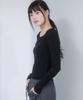 KIRSH Slim Fit Layered Rib Long Sleeve [Black]