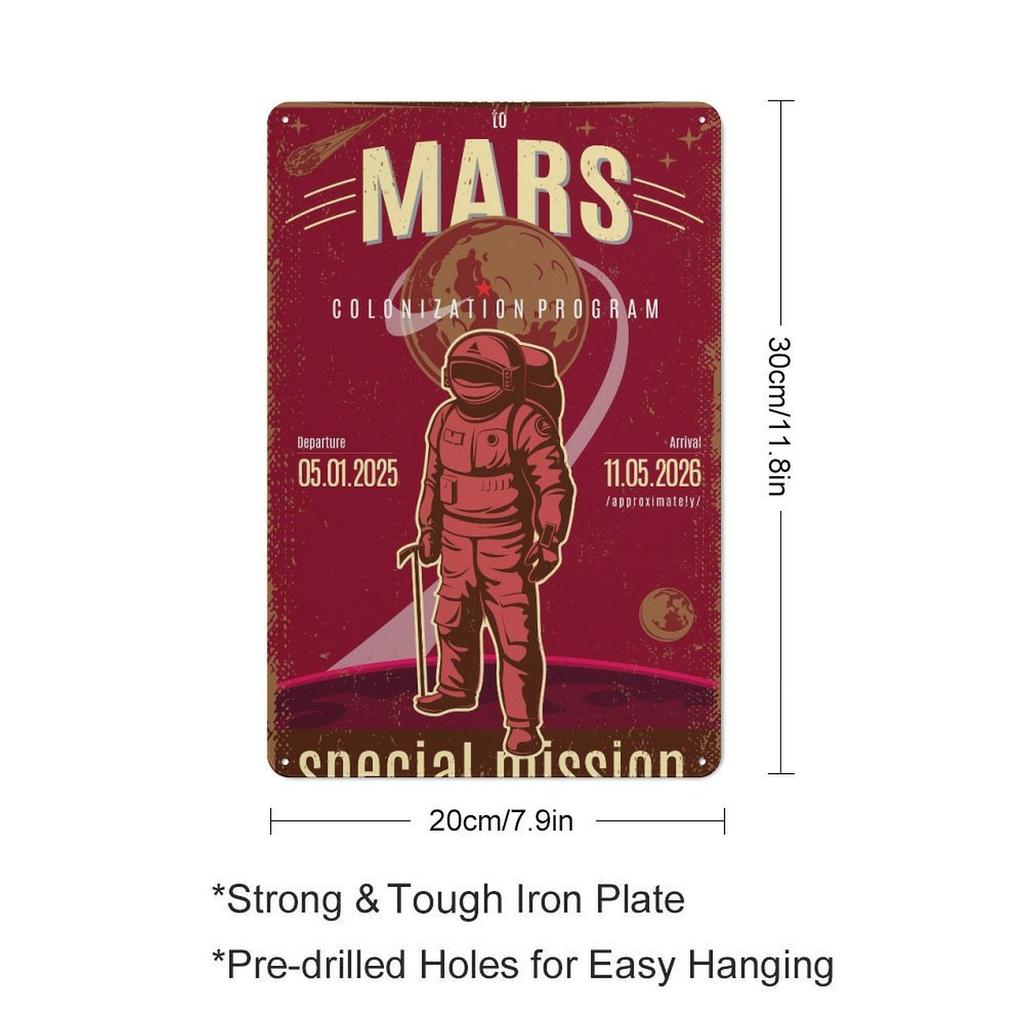 1 Stück Rustikales Gealtertes Blechschild mit Klassischem Rost-Finish für die Innenwanddekoration, Wählen Sie zwischen 20x30cm oder 30x40cm