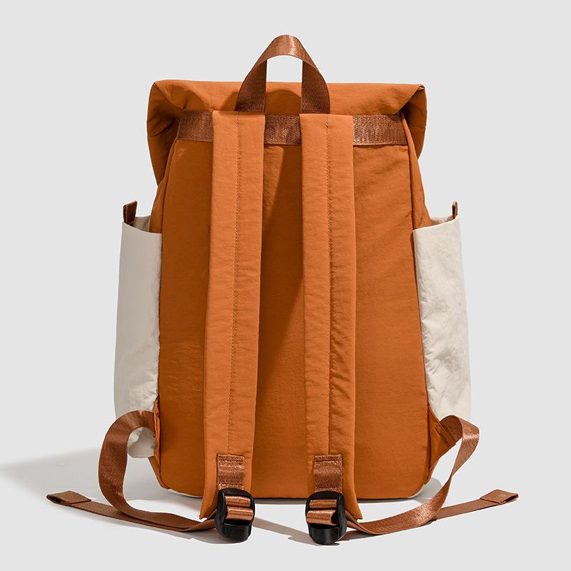 New fashion contrasting color Korean version backpack travel light large capacity backpack trend junior high school college student schoolbag
