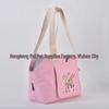 One-Shoulder Lightweight Canvas Crossbody Bag for Small Dog Outings