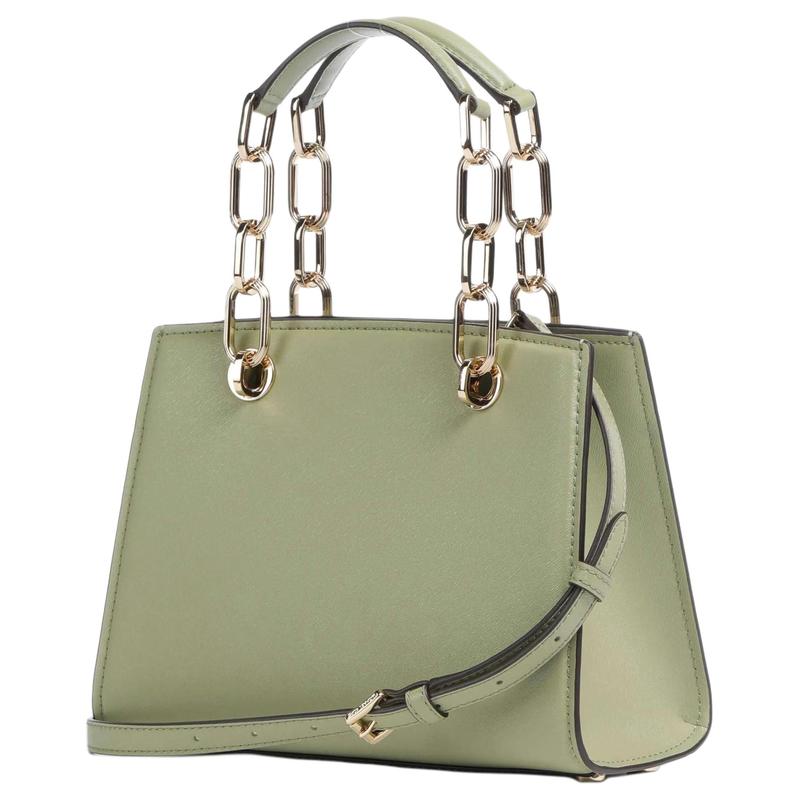 MICHAEL KORS Logo magnetic buckle closure, grained cowhide, one-shoulder crossbody handbag, women's green