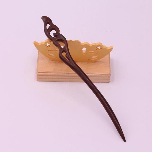 Chinese Hair Sticks Wooden Hairpins For Women Traditonal Carved Vintage Hanfu Hair Fork Ancient Chop Stick Headwear Jewelry