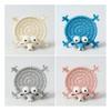 Hand-Crocheted Fun Squirrel Coasters Cute Knitted Cotton Drink Mats Heat-Resistant & Absorbent Insulated Coffee Cup Mats Charming Desk Decor Novelty