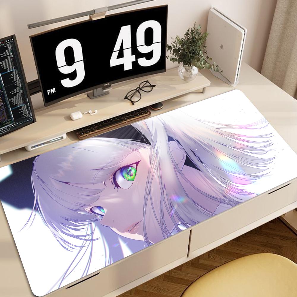 Virtual Idol Rubber Mouse Mat Vtuber Juufuutei Raden Anime HD Priting Playmat Office Game Creative Black and White Desk HYBXXC 800x300x2mm