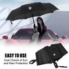 BAAR1 Car Sticker 2026 Car Styling Car Portable Folding Automatic Three Folding Umbrella Sunshade For BMW M X1 X3 X4 X5 E46 E90 F20 E6