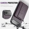 FIERRE SHANN 024 For iPhone Air Case Card Holder Kickstand Waxy Texture Leather + TPU Phone Cover