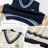 Right European Style Boys' Knitted Vest V-Neck Sweater Vest 2025 Spring New Children's Clothing Trendy