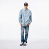 MLB New York Yankees SS24 Floral Stripe Denim Jacket Unisex Jackets Light-Blue 3ADRM0341-50BLL
