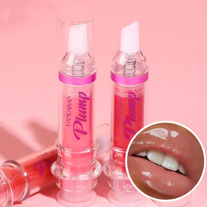HANDAIYAN Aceite Labial Hidratante Glow, Brillo de Labios Transparente Hidratante y Voluminizador, Tintado para Cuidado Labial y Labios Secos Caliente