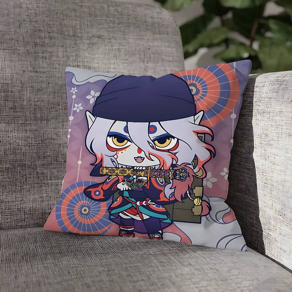 Medicine Seller M-Mononoke Throw Pillow Case For 55x55cm 30x30cm 50x50cm 45x45cm 40x40cm Square Chair Pillowcase Case