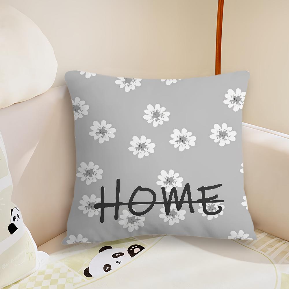Flower Pattern love cushion cover Pillow Case Plush Fabric Soft Double Sided Print Sofa Cushion Cover Throw Pillow Covers