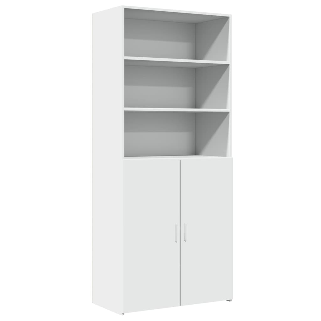 Vidaxl Tall Cabinet, White, 80X42.5X185 Cm, Wood-Based Material