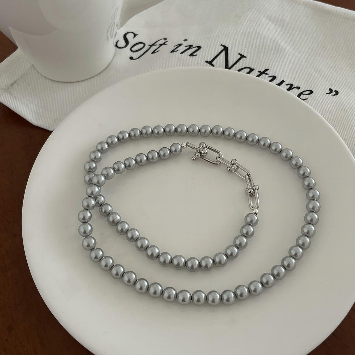 

Французское ретро жемчужное ожерелье для женщин, легкое, роскошное, нишевое, высокого класса, цепочка на ключицу из стерлингового серебра, универсальная, на осень и зиму, новые ювелирные изделия 925 silver