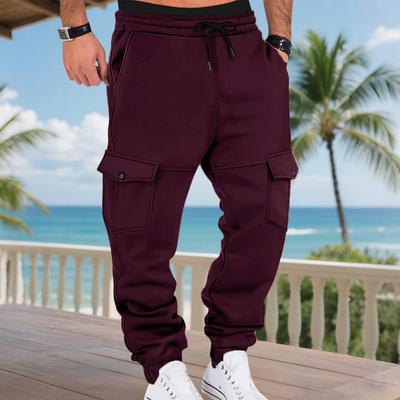 2025 Nieuwe Herfst- en Winter Herenmode Zak Casual Veelzijdig Eenvoudig Effen Kleur Pendelbroek