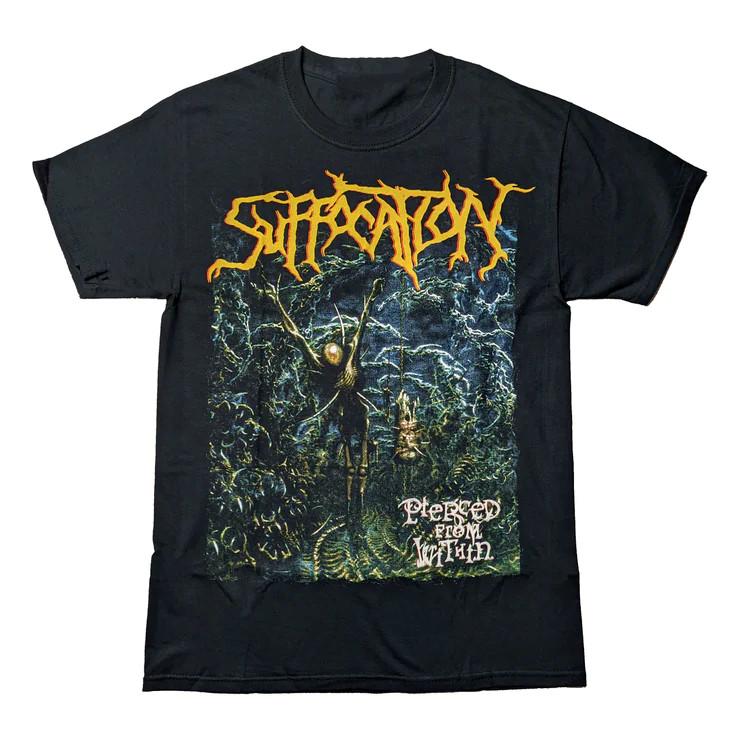 

Vtg Suffocation Pierced From Within Cotton Black All Size Unisex Shirt TR688 Unisex T-Shirt S