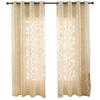 French Retro Beige European Flower Gauze Curtain Light Luxury Dream Lace Home Living Room Balcony Partition Curtain Window Screen Curtain