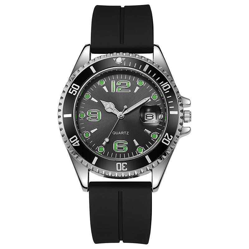 Orologio Sportivo di Coppia in Quarzo Fantasma d'Acqua Verde: Silicone Casual, Impermeabile, per Studenti