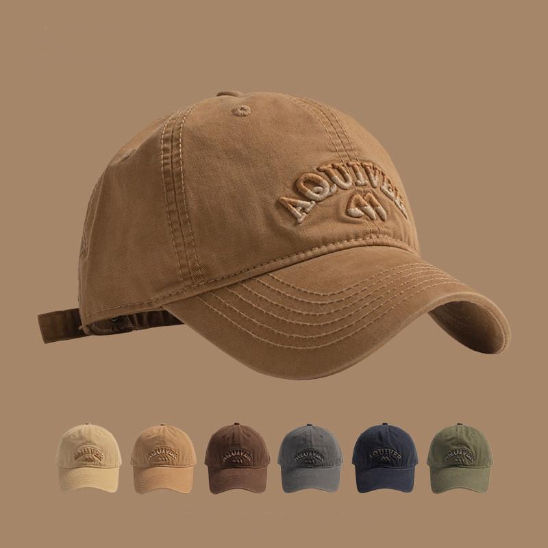 Aquiver 3d Embroidery Cotton Baseball Cap With Sun Protection For Outdoor Activities