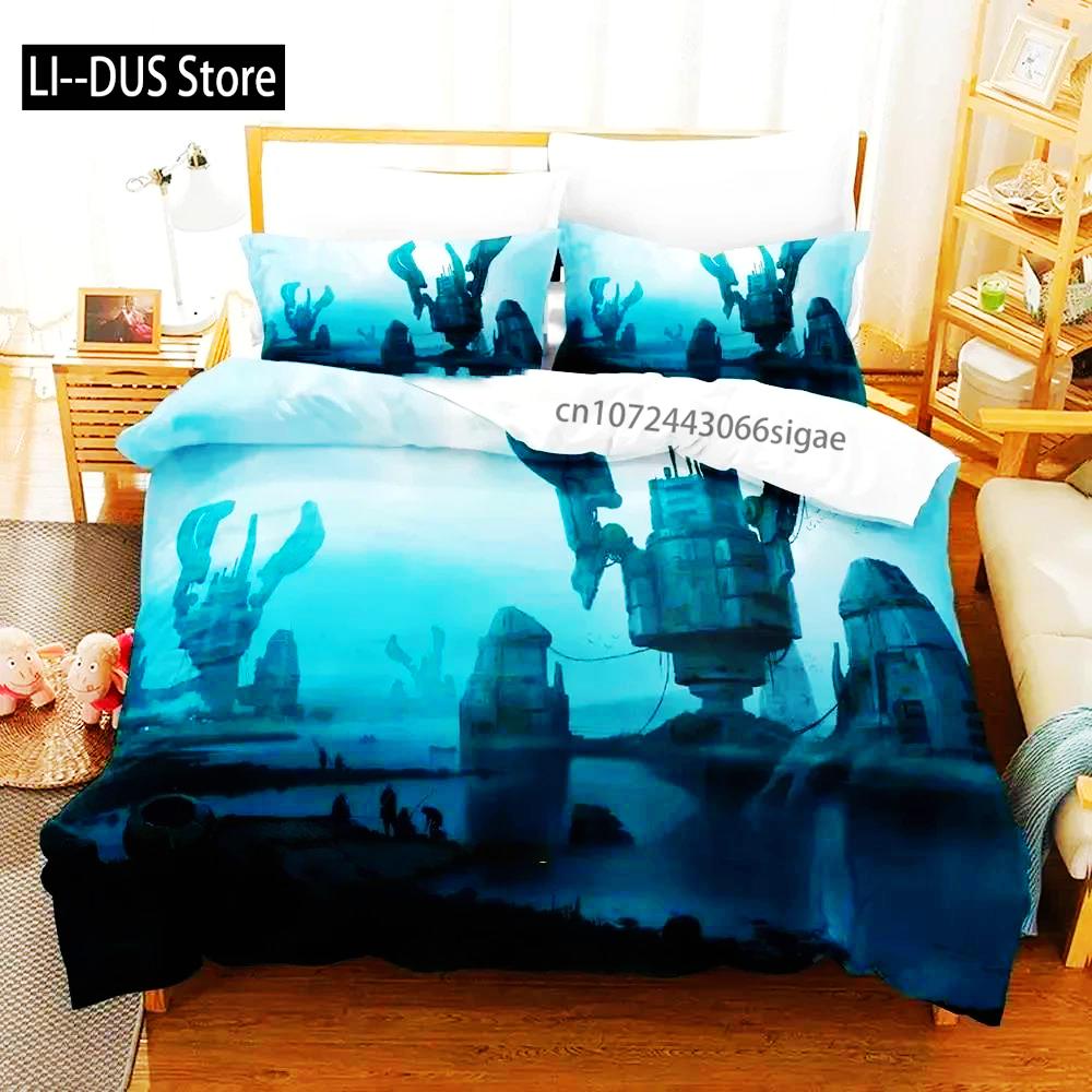 3D Print Sci Fi Structure Bedding Set Duvet Cover Bed Set Quilt Cover Pillowcase Comforter King Queen Size Boys Adult Bedding