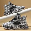 TUINANLE Man 's Snow Shoes Graffiti Printing Winter Plush Warm Platform Sneaker Non Slip Man's Sport Shoes