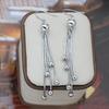 Korean Style Retro Beaded Tassel Drop Earrings for Women