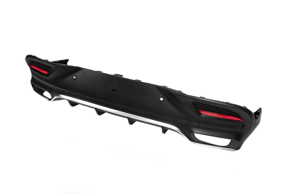 Rear Diffuser with Silver Tips (GLE63 Design) for Mercedes GLE Coupe C292 2015-2019