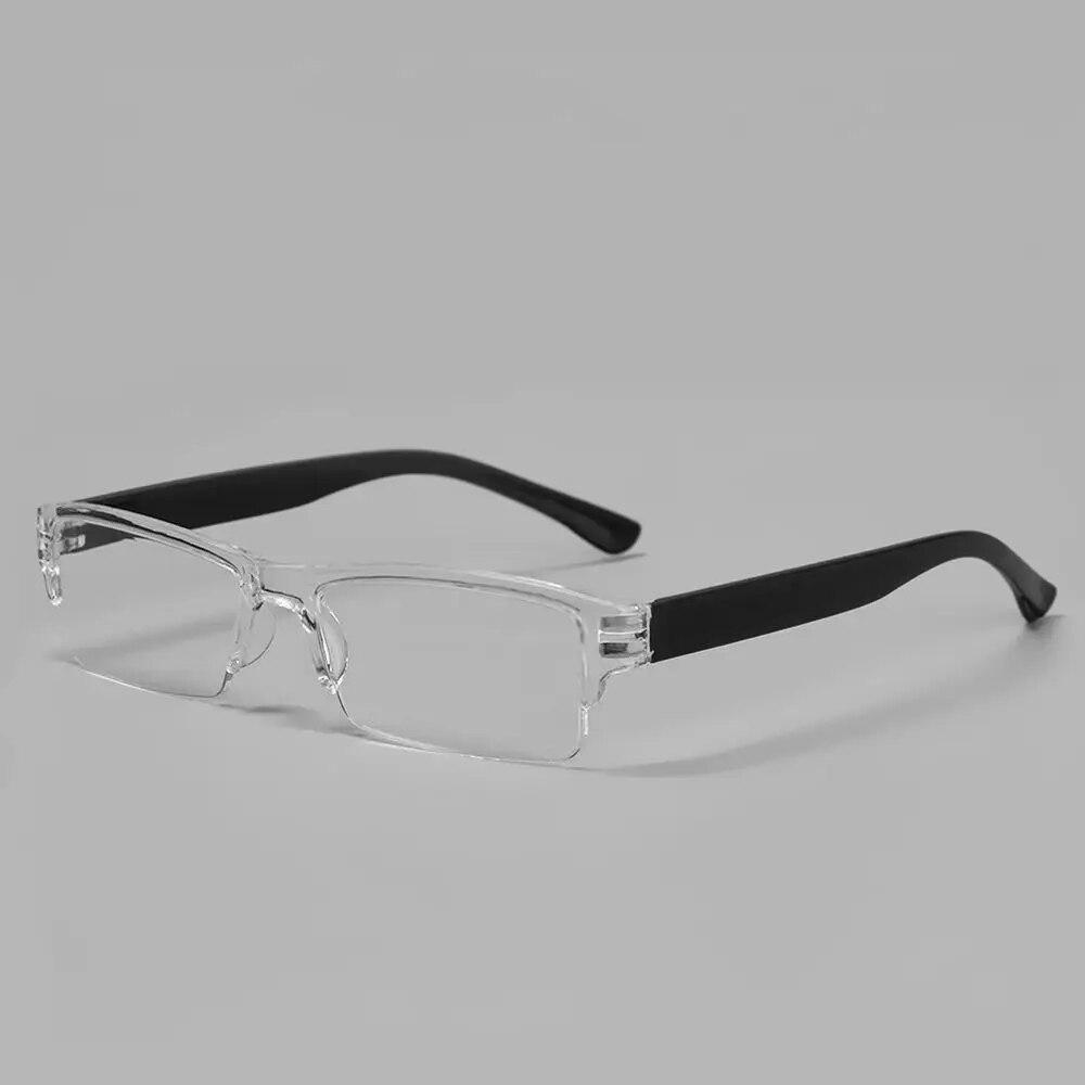 Light Resin Reading Glasses Half Frame Clear Lens 1 0 1 5 2 0 2 5 3 0 3 5 4 0 for Men Women Presbyopic Eyewear