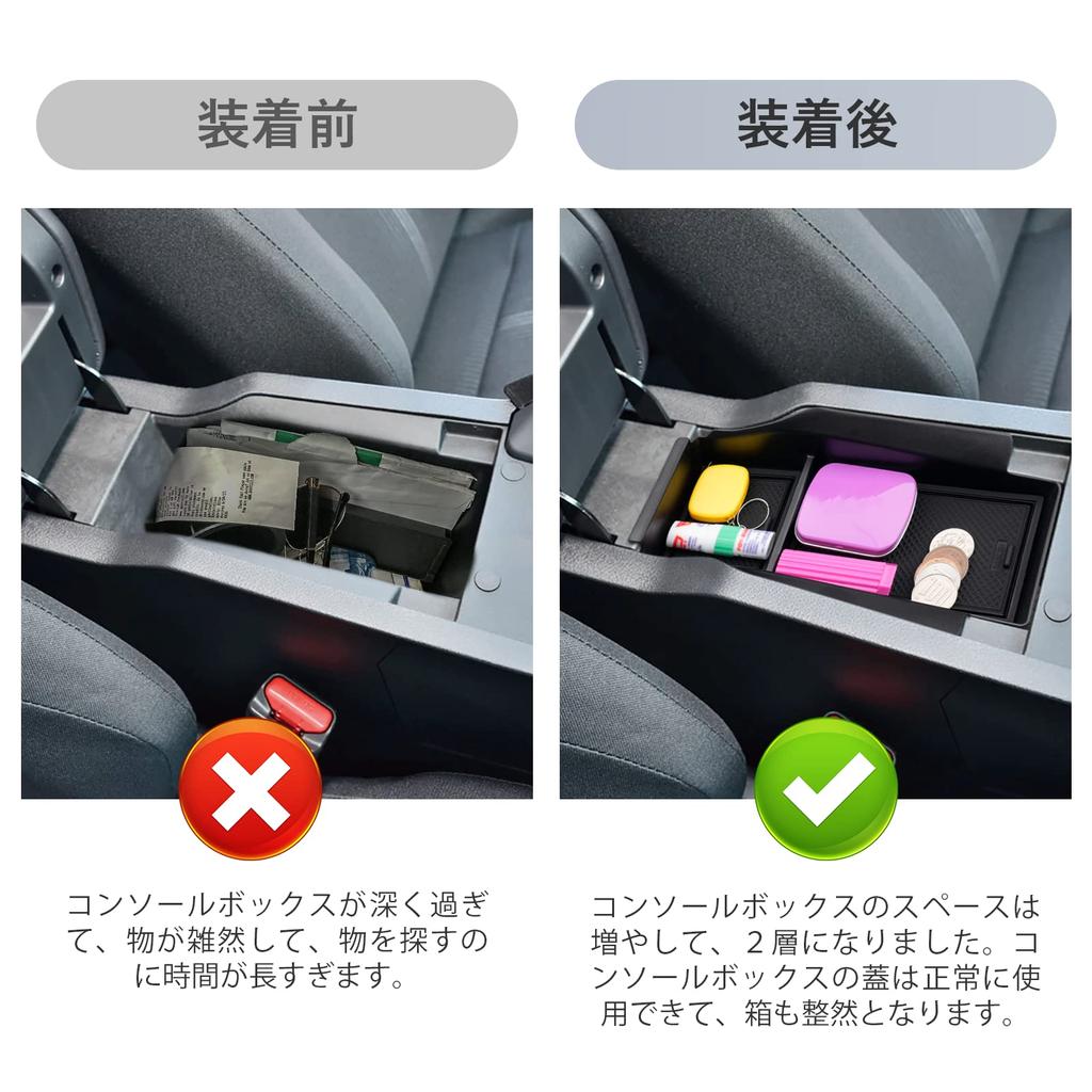 SKTU Nissan Note Aura Console Box for New Model Note Aura Storage Tray with Rubber Small Item Note Aura Center Console Armrest Storage Coin Easy