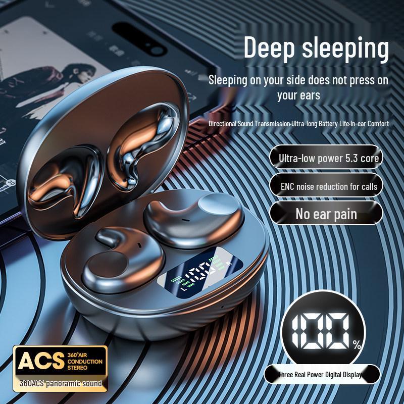 2025 Invisible Mini Wireless Sleep Bluetooth Headphones - Long Battery Life, Noise-Cancelling, Side-Sleep Comfort