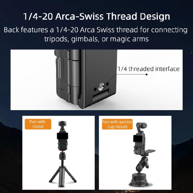 Protective Frame Magnetic Mount for Pocket 3 with Angle Adjustability and Camera Bracket