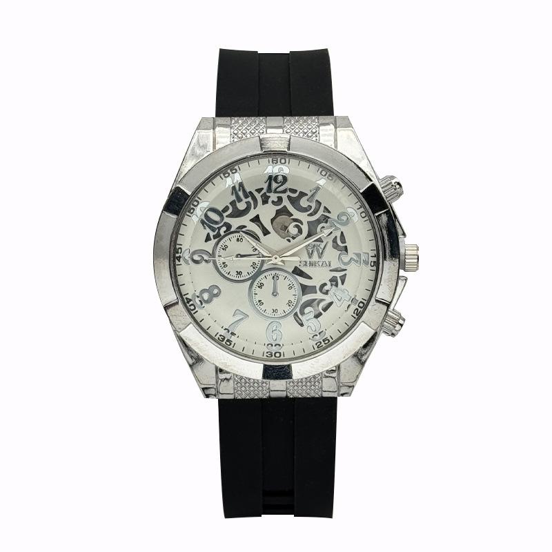 JYL Men's Watch Student Hollow Casual Silicone Strap