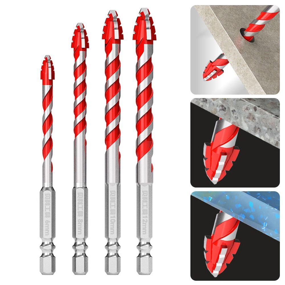 Skewed Head Eccentric Drill Bit Serrated Hexagonal Shank Drill Bit Set  Drilling Tool